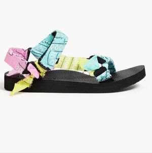 Arizona Love Trekky Printed Gauze Sandals Turquoise